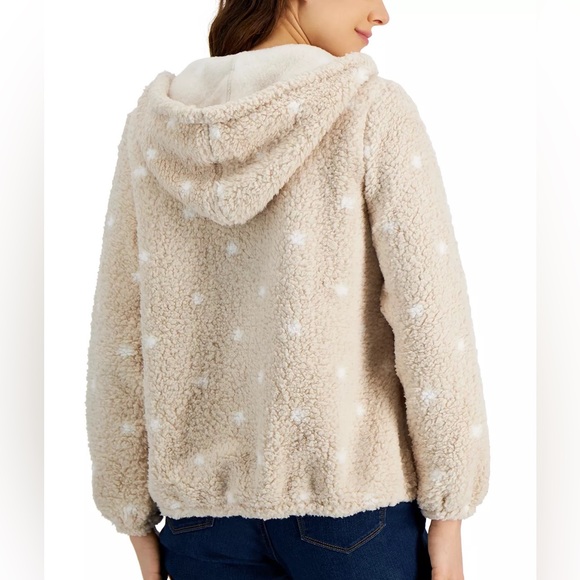 Women's Falling Stars Teddy Fleece Hoodie - Picture 2 of 3